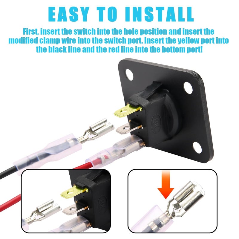 SDAQGE Round Rocker Switch Panel with 3 Pin Toggle Switch 12v 20a Blue Led Switch Panel Aluminum On Off Switch 12v for Car,Truck Marine Boat Rv Vehicle Yachts Etc （1 Way） - Image 2